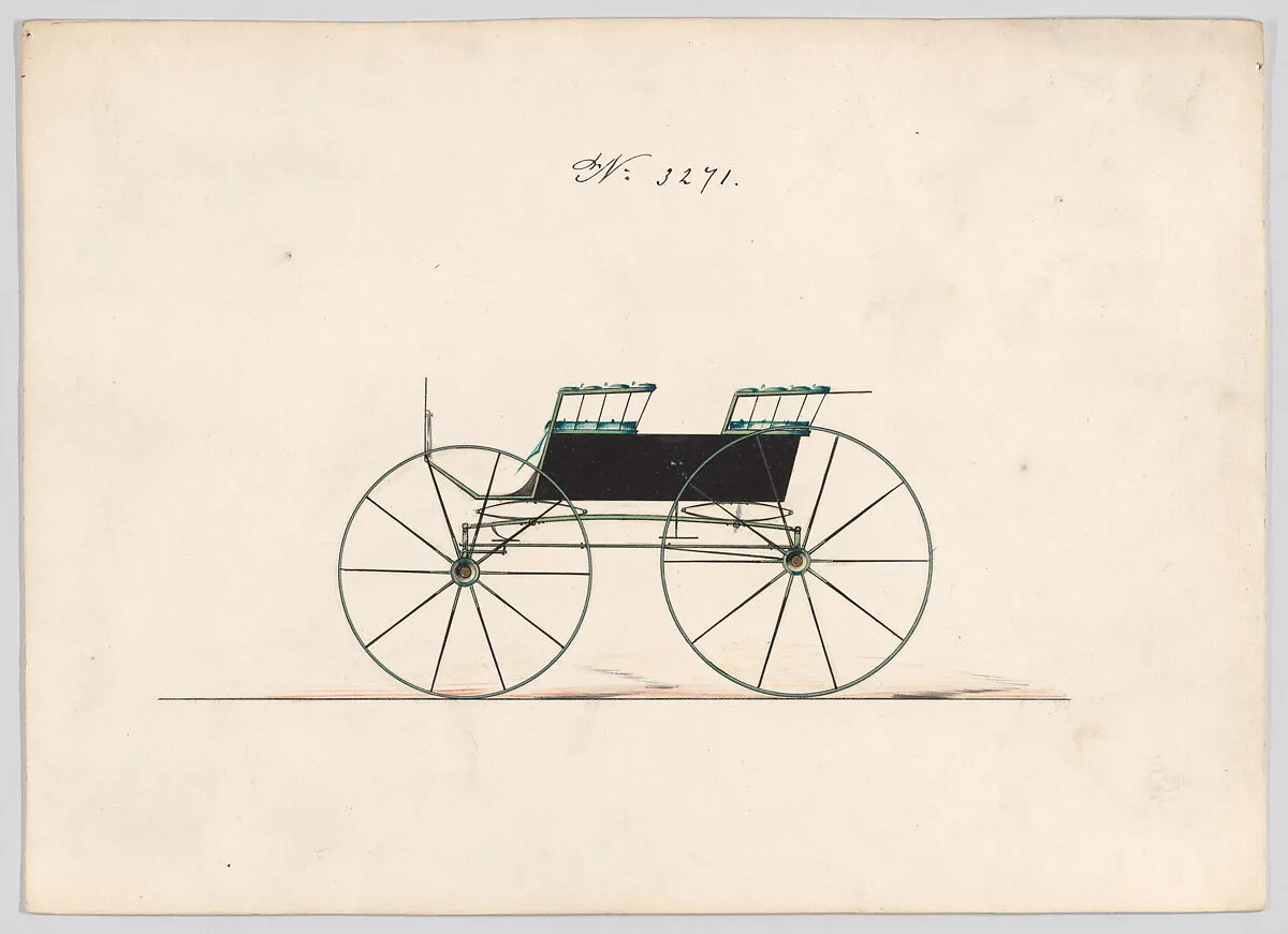 Design for 1/2 Spring Wagon, no. 3271 — Brewster & Co.