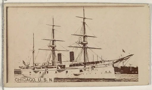 Chicago, U.S.N., from the Famous Ships series (N50) for Virginia Brights Cigarettes