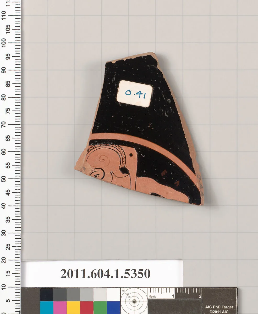 Terracotta fragment of a kylix (drinking cup) — Unknown