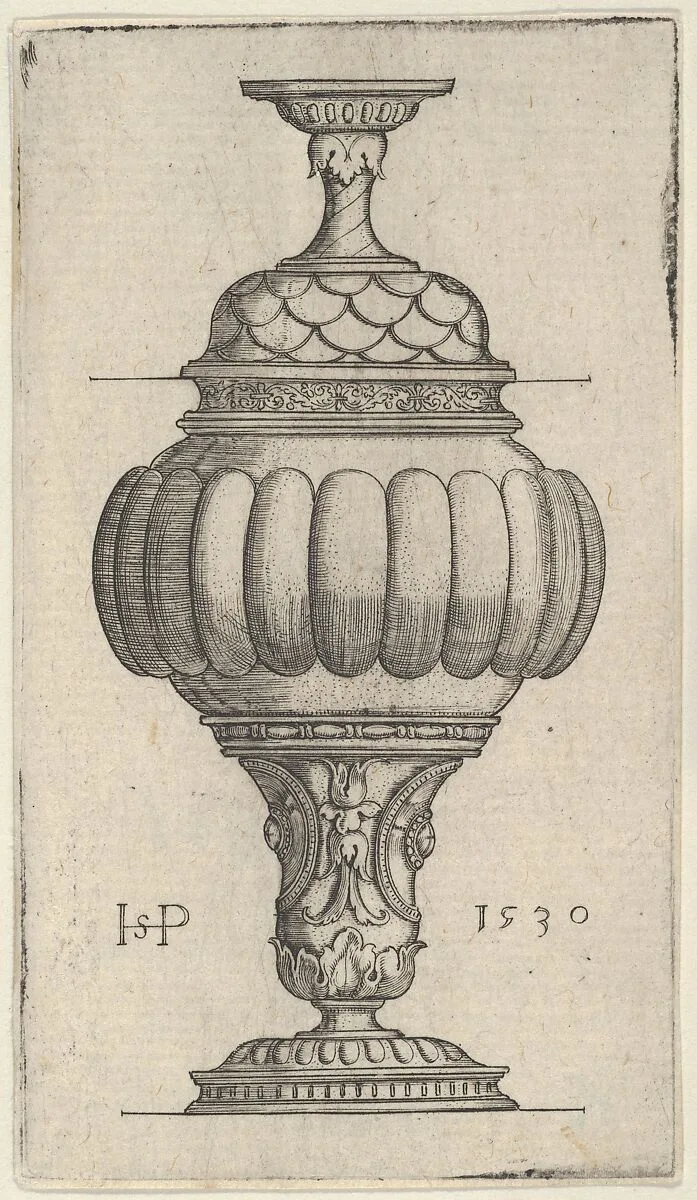 Double Goblet with Oval Decorations — Sebald Beham