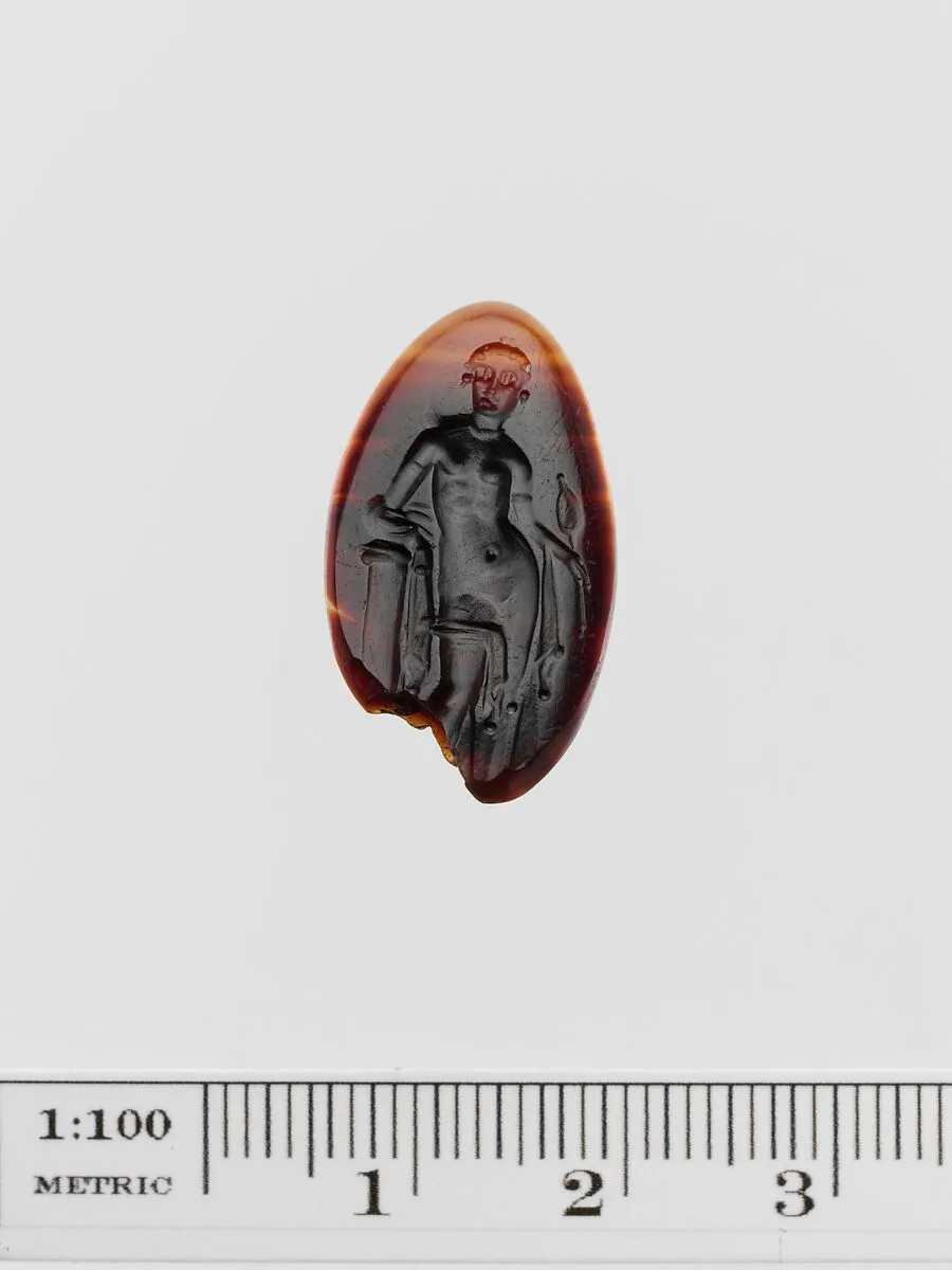 Agate oval gem — Unknown