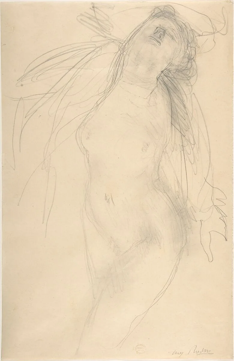 Female nude reclining — Auguste Rodin