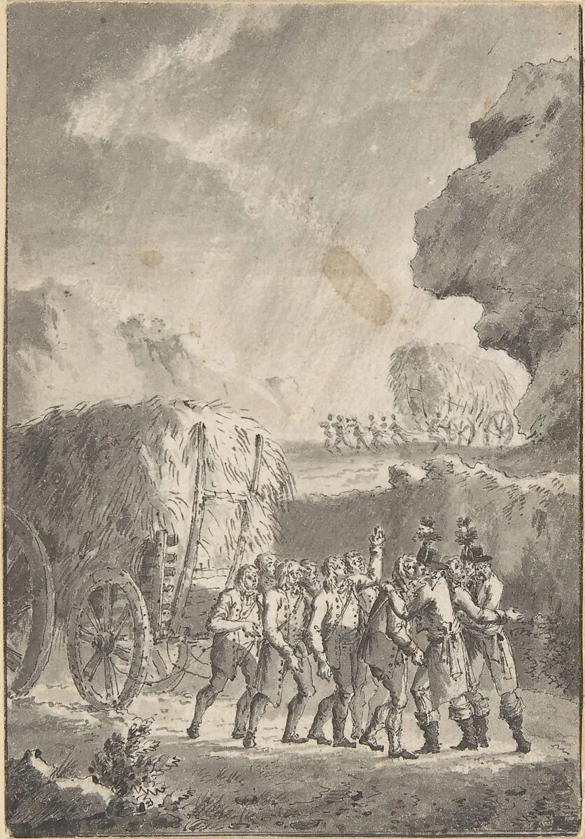 Drawing for a Plate From "Gravures historiques des principaux événements Depuis l'Ouverture des Etats Generaux ..." Paris 1789 — Jean François Janinet