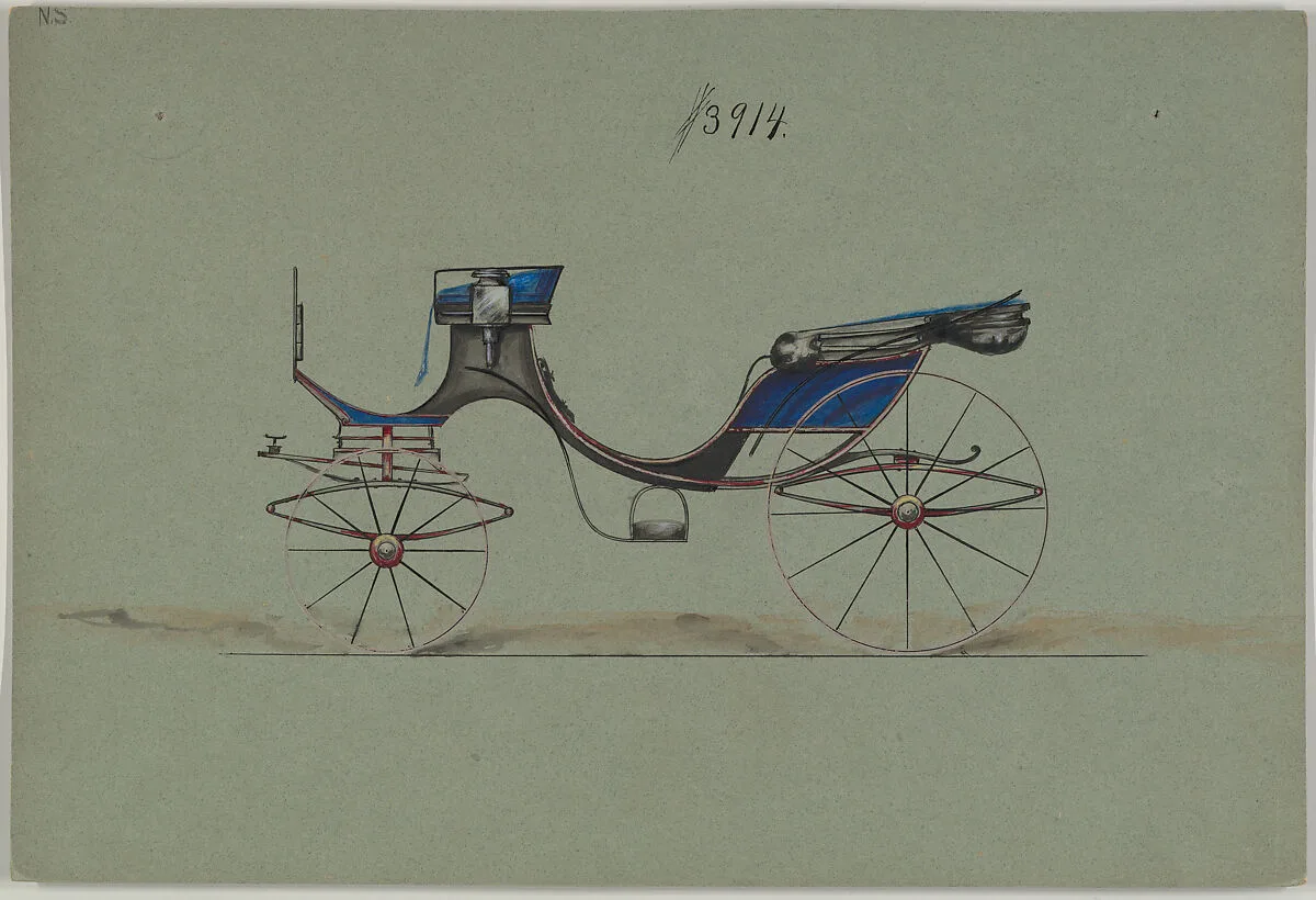 Design for Cabriolet or Victoria, no. 3914 — Brewster & Co.
