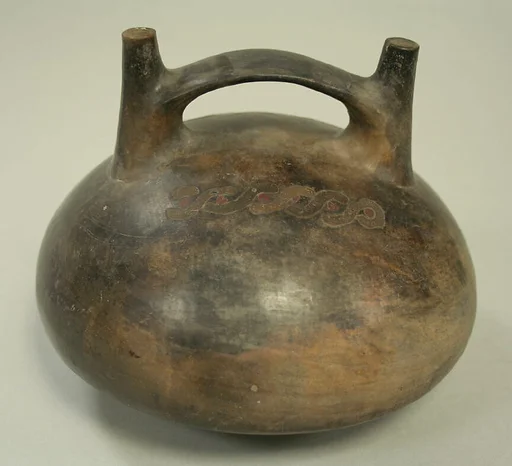 Bridge and Double Spout Bottle with Guilloches