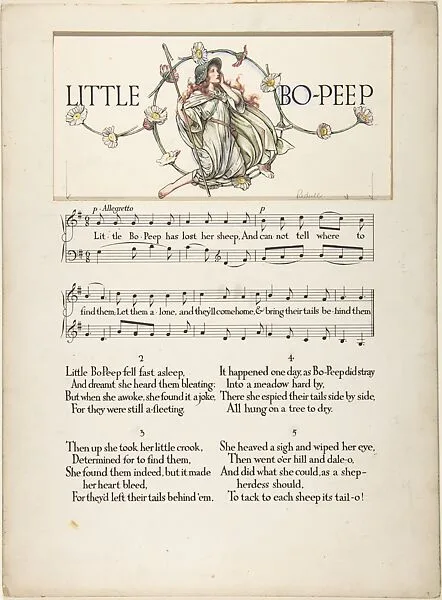 "Little Bo-Peep"―Page Design — Paul Vincent Woodroffe|Joseph Samuel Moorat