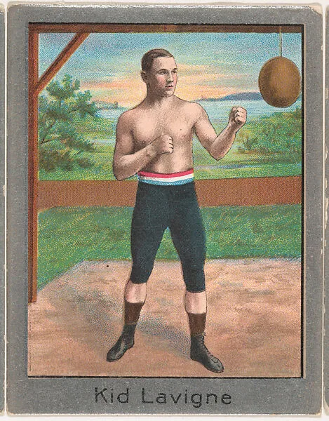 Kid Lavigne, from the Champion Athlete and Prize Fighter series (T220), issued by Mecca and Tolstoi Cigarettes — Mecca Cigarettes|Tolstoi Cigarettes