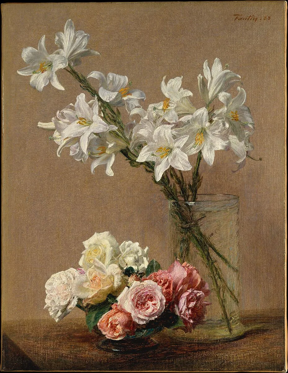 Roses and Lilies — Henri Fantin-Latour
