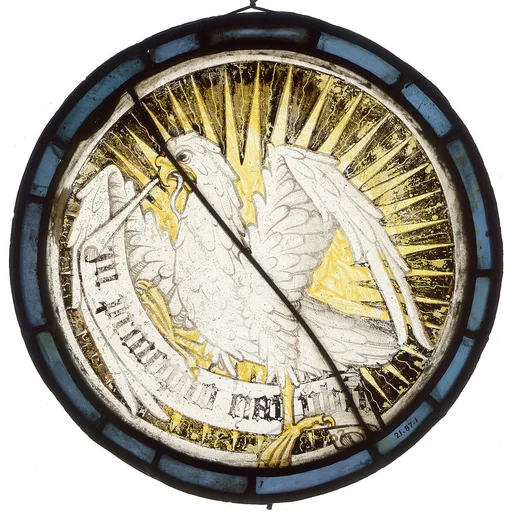 Roundel with an Eagle and Inscription