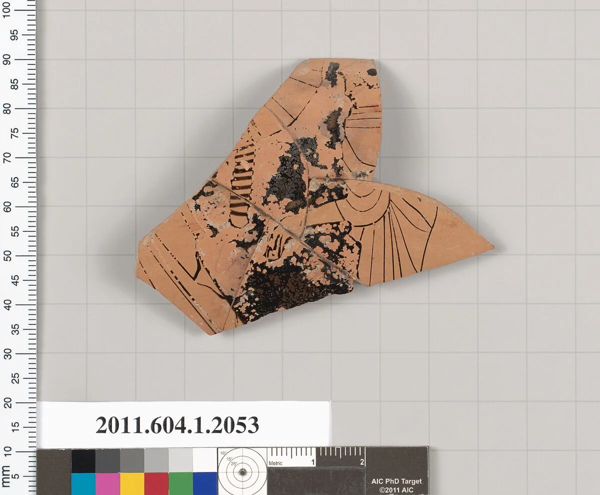 Terracotta rim fragment of a kylix (drinking cup) — Unknown