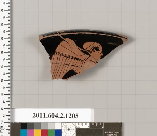 Terracotta fragment from a kantharos: head vase