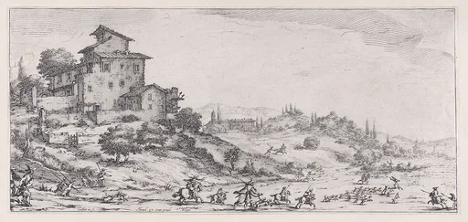 Le Chasse au Cerf (The Stag Hunt), from Paysages Gravés pour Jean de Médicis appelées aussi Paysages Dessinés a Florence, Vues de Florence, Paysages d'Italie, et Paysages Définitifs (Landscapes Engraved for Giovanni de'Medici, Landscapes Designed in Florence, Views of Florence, Landscapes of Italy, and Definitive Landscapes)