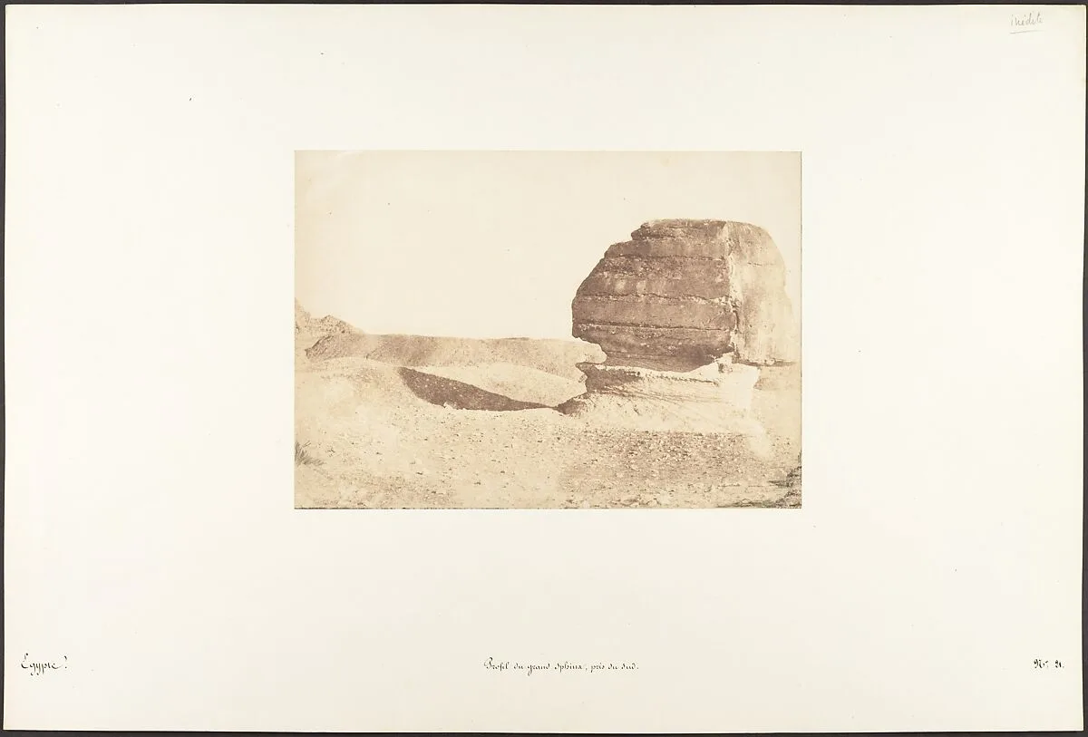 Profile du grande Sphinx, pris du Sud — Maxime Du Camp