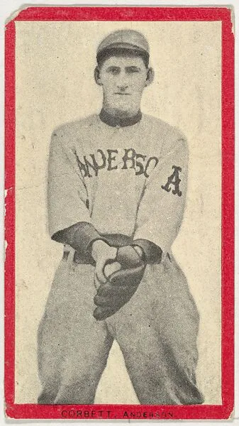 Corbett, Anderson, Carolina Association, from the Baseball Players (Red Borders) series (T210) issued by Old Mill Cigarettes — Old Mill Cigarettes, Virginia