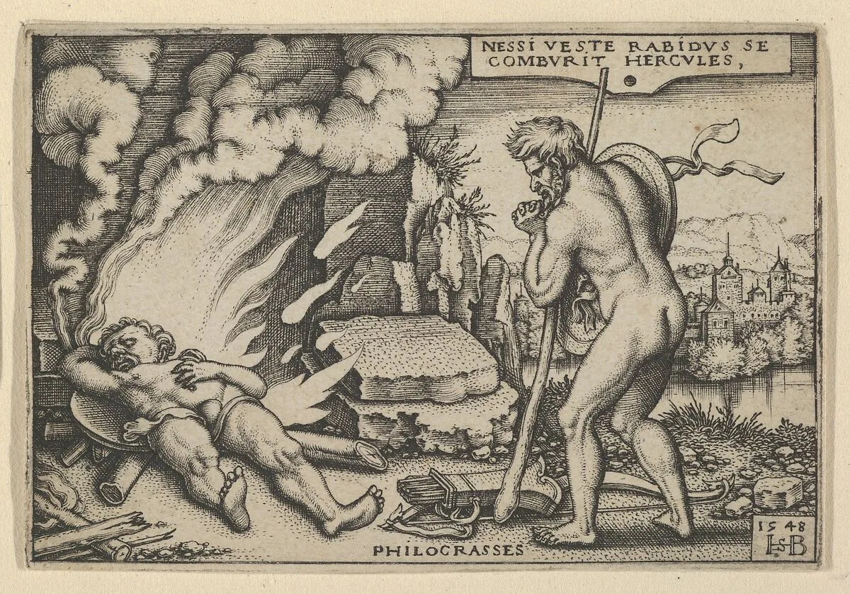 The Death of Hercules, from "The Labors of Hercules" — Sebald Beham