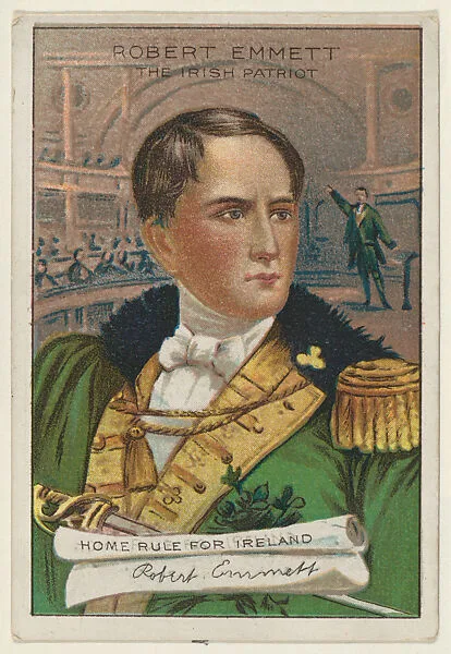 Robert Emmett, The Irish Patriot, from the "Heroes of History" series (T68), issued with Miners Extra Smoking Tobacco, Natural Leaf Scrap, and Royal Bengals Little Cigars — Robert Emmet|Royal Bengals Little Cigars