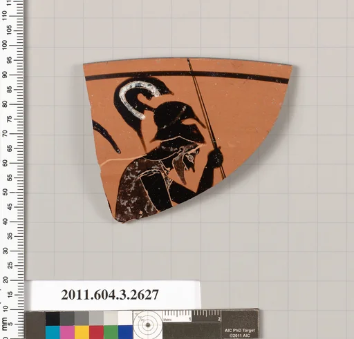 Terracotta rim fragment of a kylix (drinking cup)