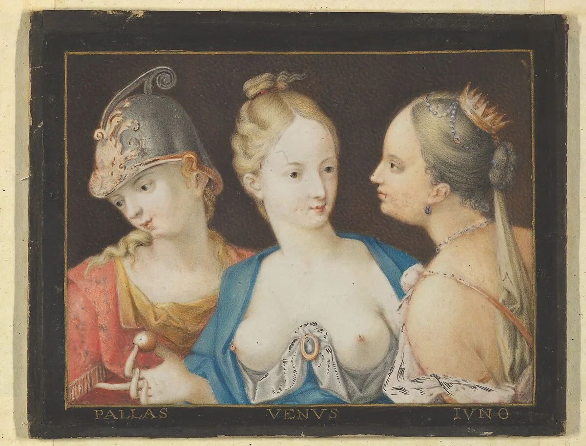 Heads of Goddesses (Pallas, Venus, Juno) — Anonymous, French, 17th century