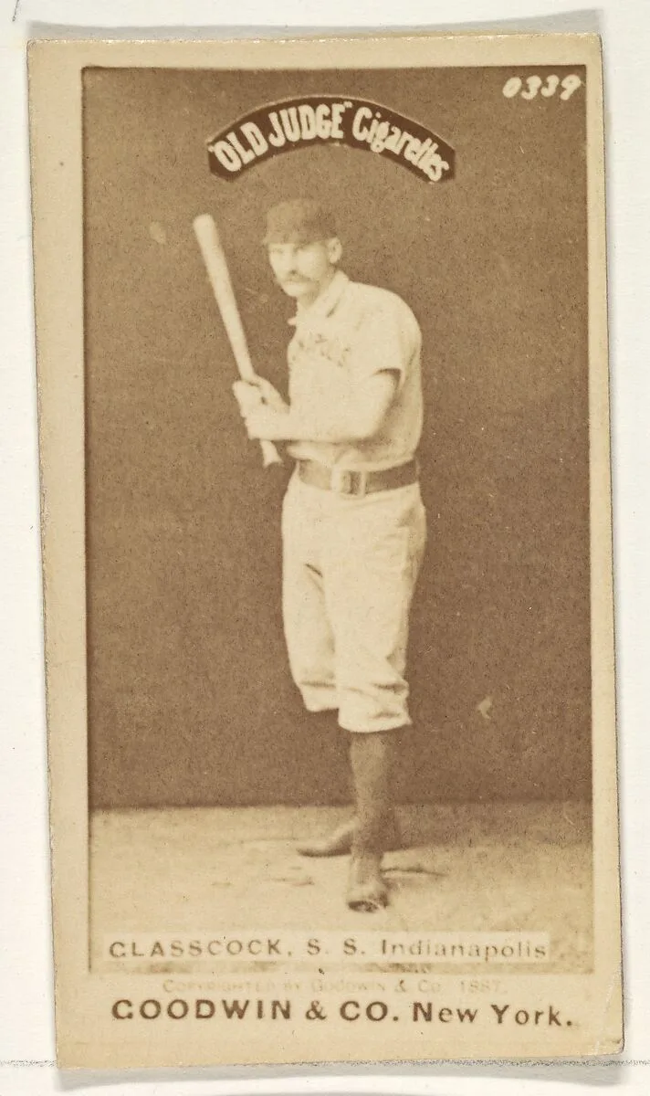 Glasscock, Shortstop, Indianapolis, from the Old Judge series (N172) for Old Judge Cigarettes — Goodwin & Company