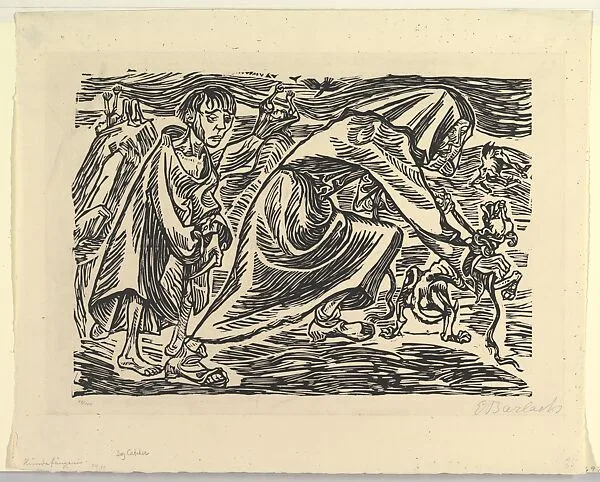 Dog Chasers (Hundefängerin) — Ernst Barlach
