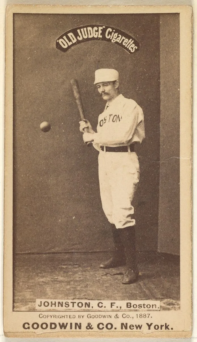 Johnston, Center Field, Boston, from the Old Judge series (N172) for Old Judge Cigarettes — Goodwin & Company