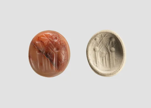 Stamp seal (oval conoid) with cultic scene