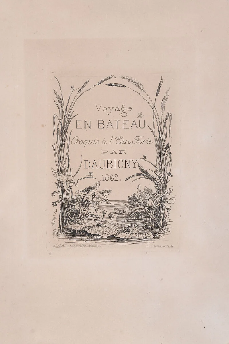 Frontispiece, Voyage en bateau — Cadart & Chevalier|Charles-François Daubigny|Imprimerie Delâtre, Paris