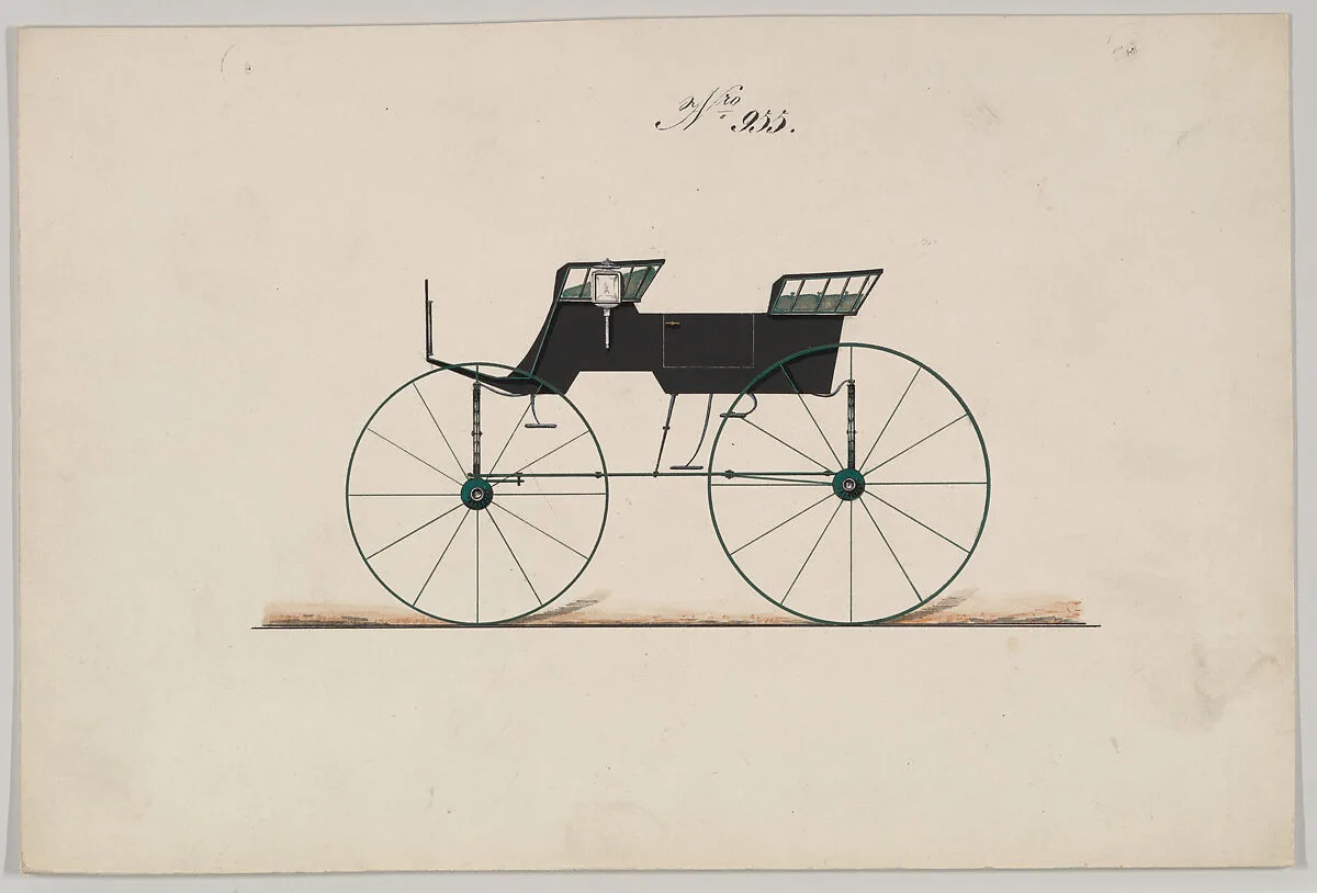 Design for 4 seat Phaeton, no top, no. 955 — Brewster & Co.