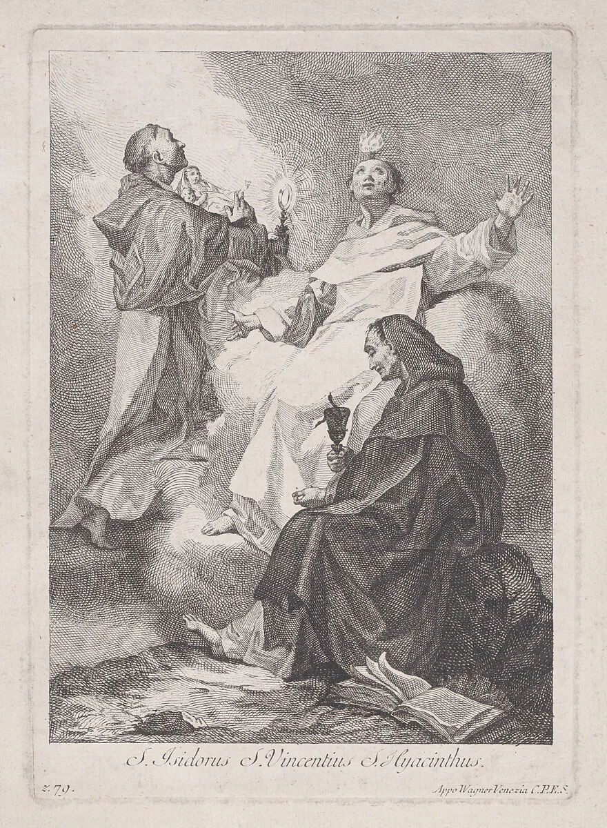 S. Isidorus, S. Vincentius, S. Hyacinthus — Giovanni Battista Piazzetta|Francesco Bartolozzi|Joseph Wagner