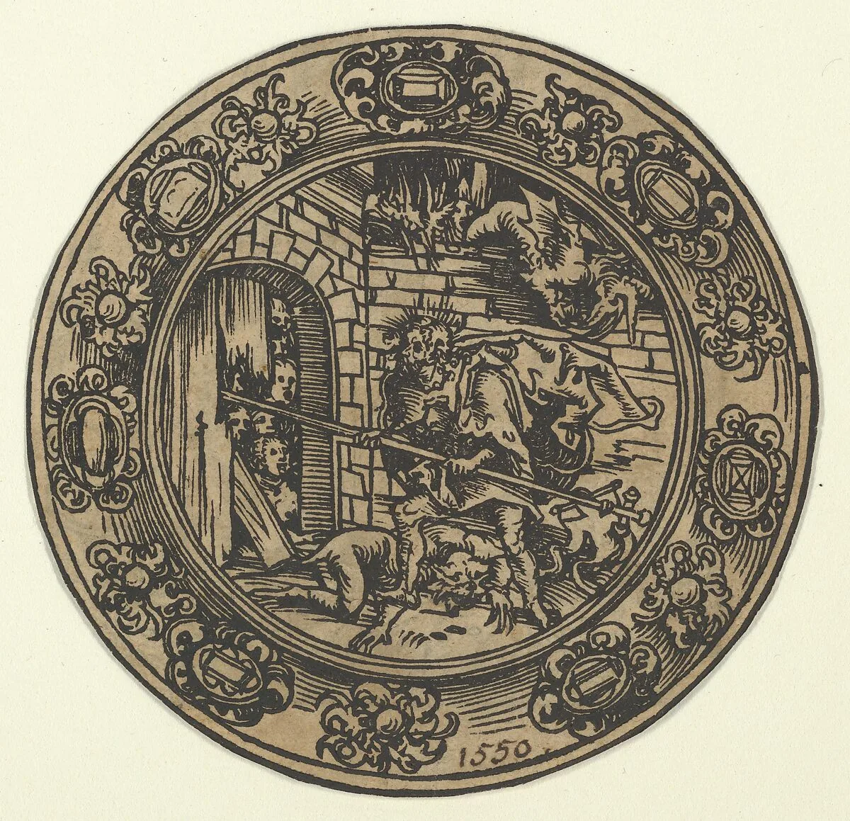 Pacifical-medaillon with Christ in Limbo — Lucas Cranach the Elder