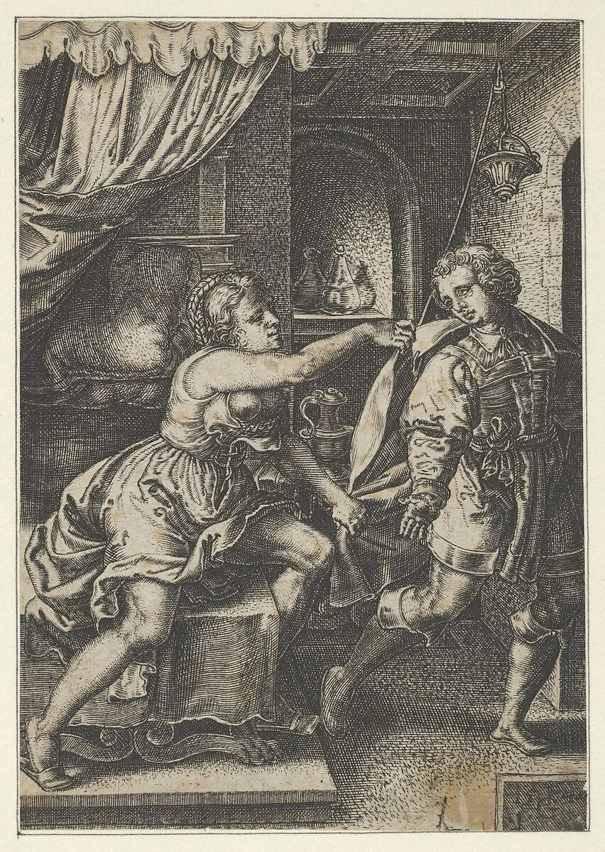 Reverse Copy of Joseph and Potiphar's Wife, from The Story of Joseph — Georg Pencz