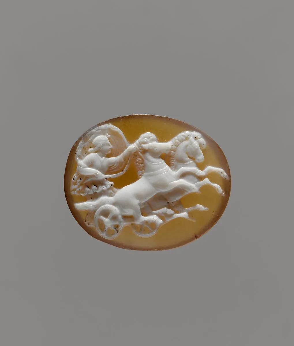 Sardonyx cameo of Aurora in a chariot — Unknown