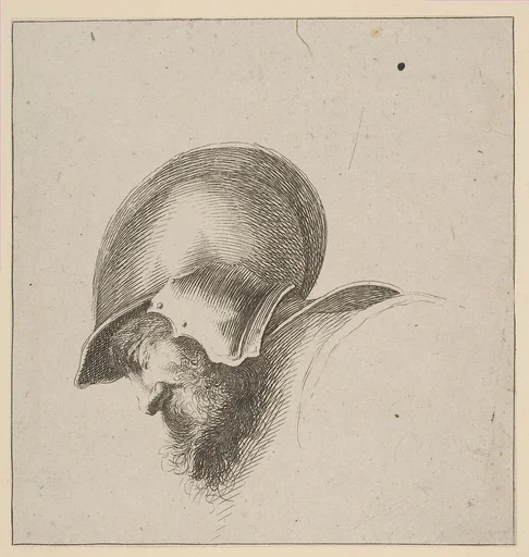Plate 10: Head of a Soldier, from "Drawing Basics" (I principii del disegno)