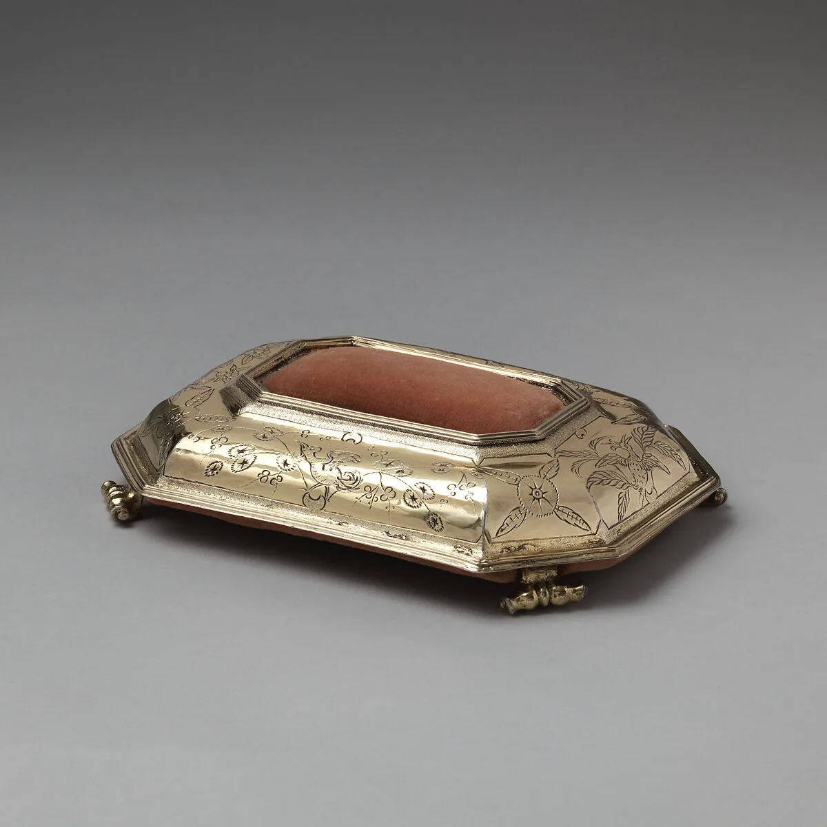 Pin cushion (part of a toilet service) — D., London