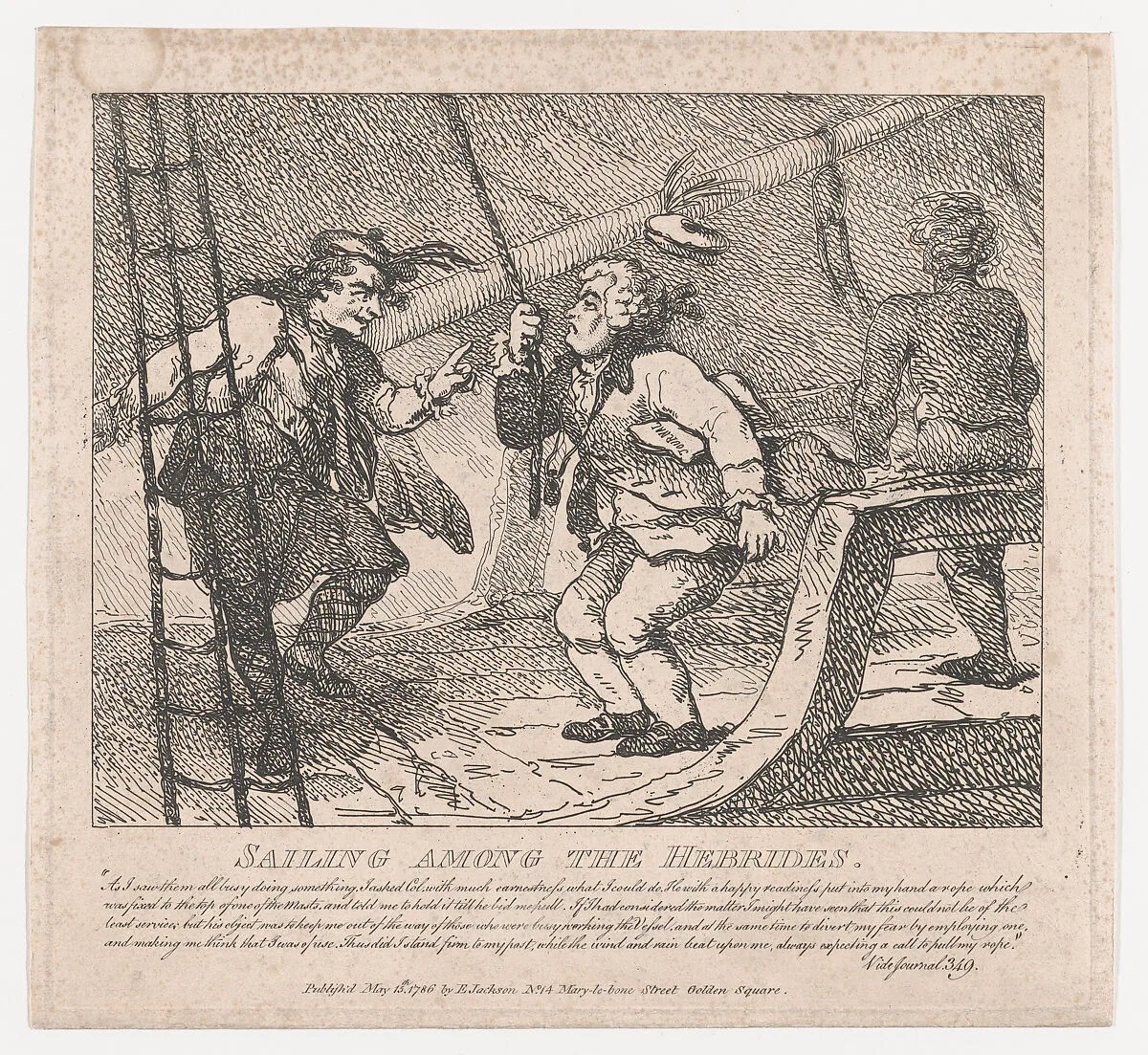 Sailing Among the Hebrides (Picturesque Beauties of Boswell, Part the Second) — James Boswell|Samuel Johnson|Samuel Collings|Elizabeth Jackson|Thomas Rowlandson