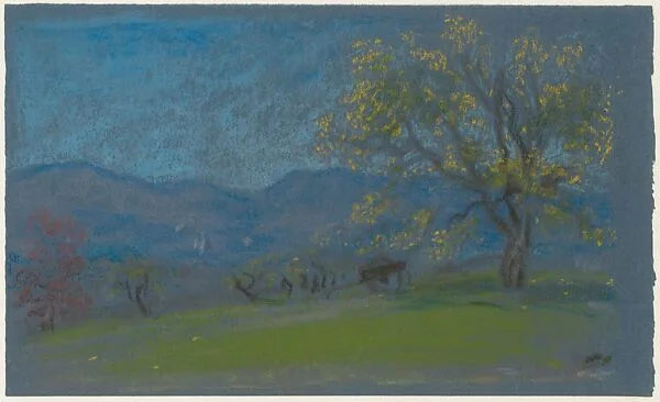 Landscape with Yellow Tree — Arthur B. Davies