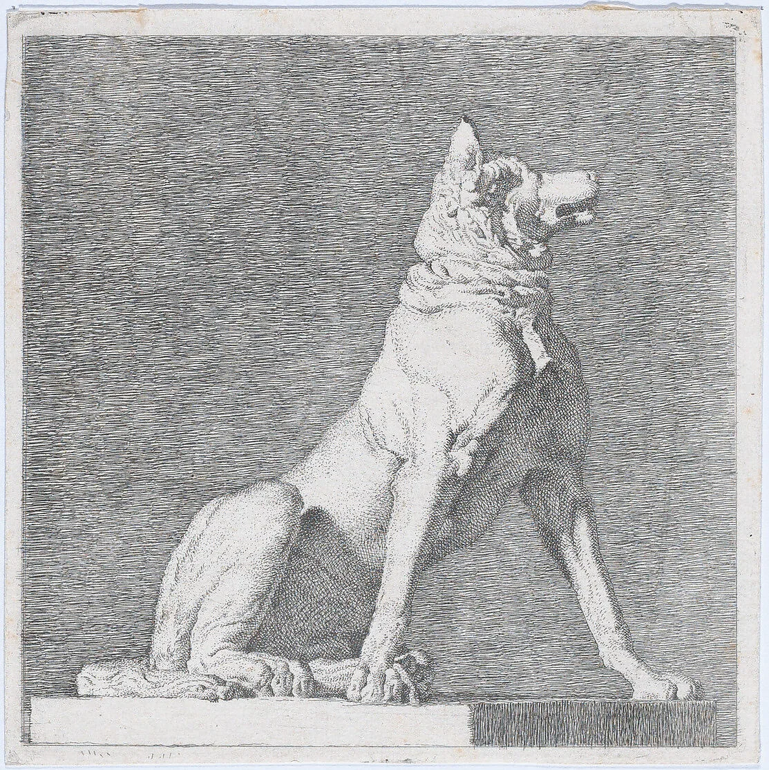 Seated Dog, after an antique sculpture — Christen Købke