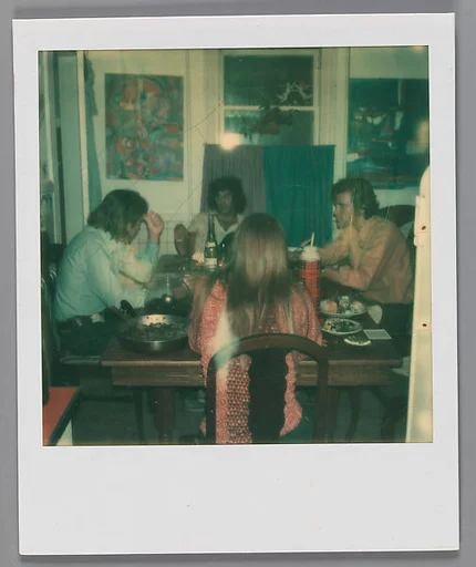 [Liz and Michael Lesy with William Ferris and Jerry Thompson at a Dinner Party, New Haven, Connecticut]