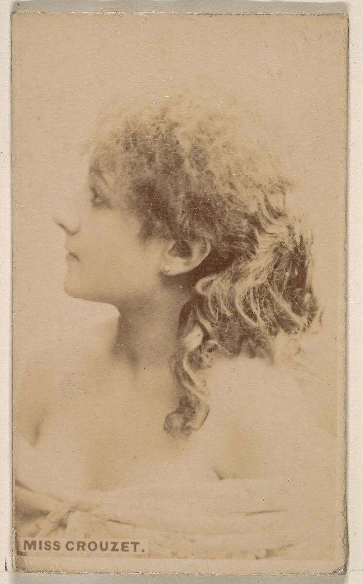 Miss Crouzet, from the Actresses series (N246), Type 1, issued by Kinney Brothers to promote Sporting Extra Cigarettes — Kinney Brothers Tobacco Company