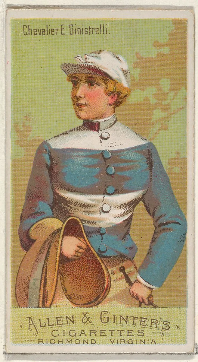 Chevalier E. Ginistrelli, from the Racing Colors of the World series (N22a) for Allen & Ginter Cigarettes — Allen & Ginter