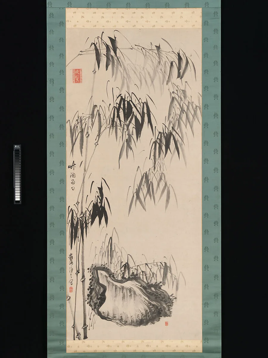 祇園南海筆 「竹窗雨日」図|Window onto Bamboo on a Rainy Day — Gion Nankai