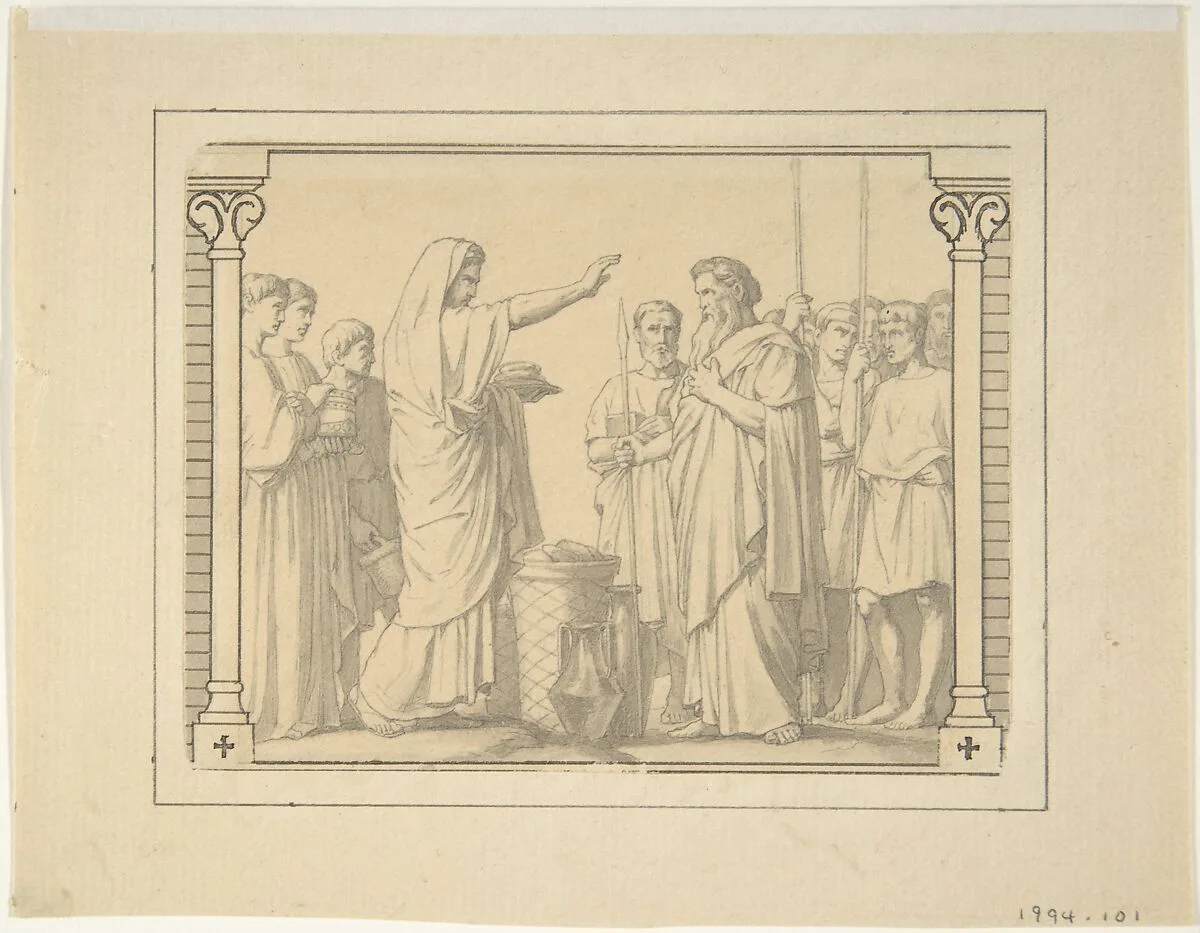 Melchizedek Presenting Abraham with Bread and Wine — Hippolyte Flandrin