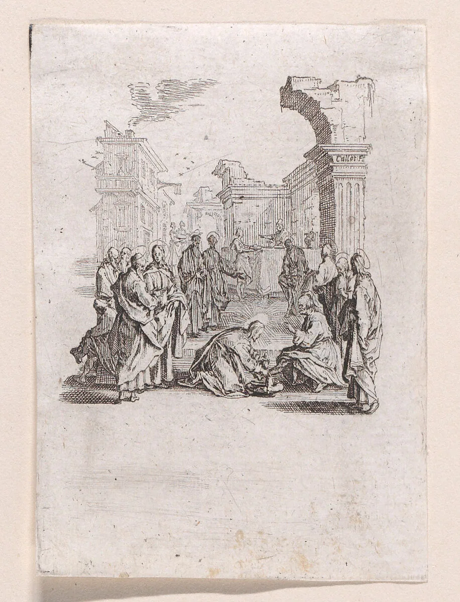 Le Lavement des Pieds (The Washing of the Feet), from La Petite Passion (The Little Passion) — Jacques Callot