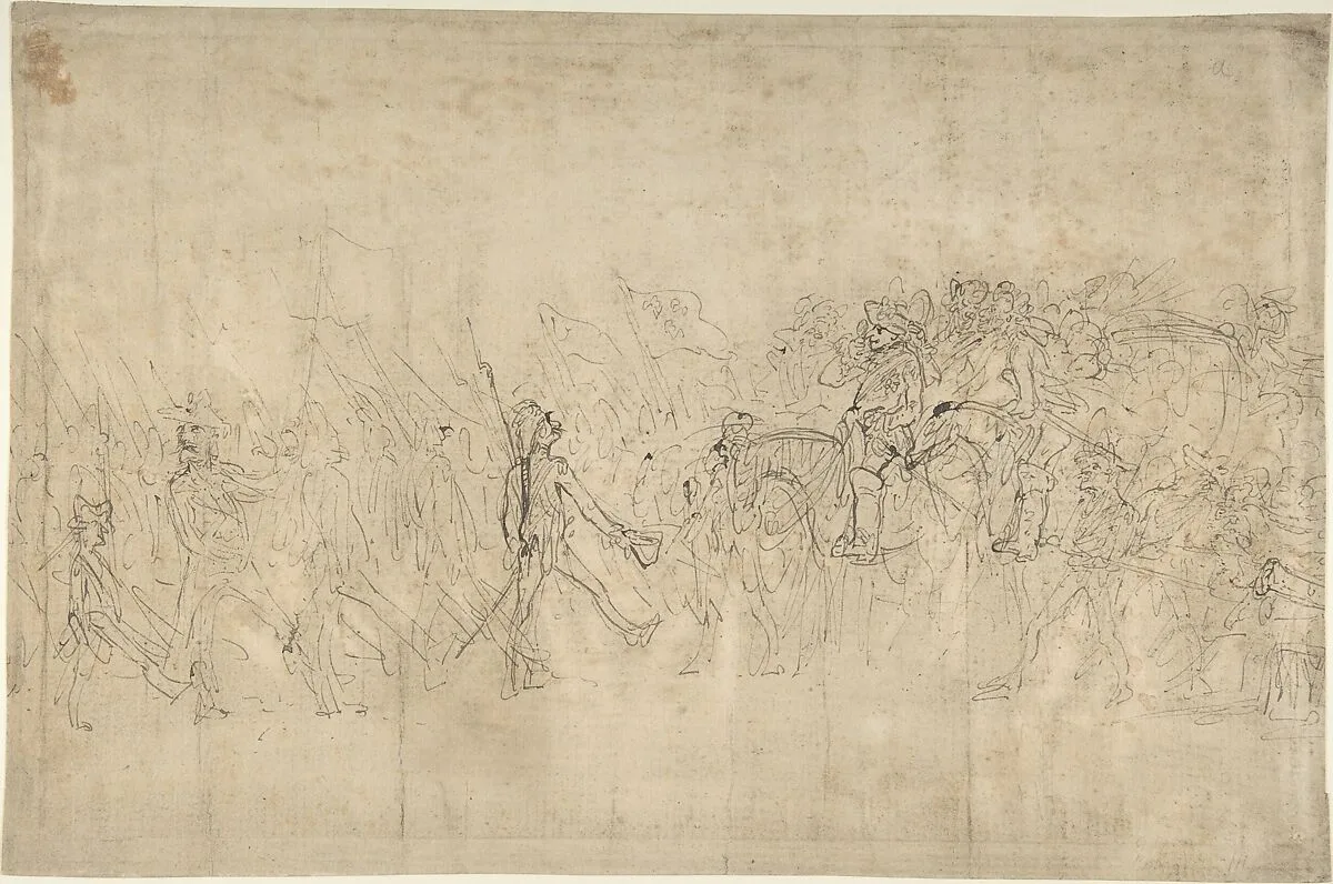 A Military Review — Thomas Rowlandson