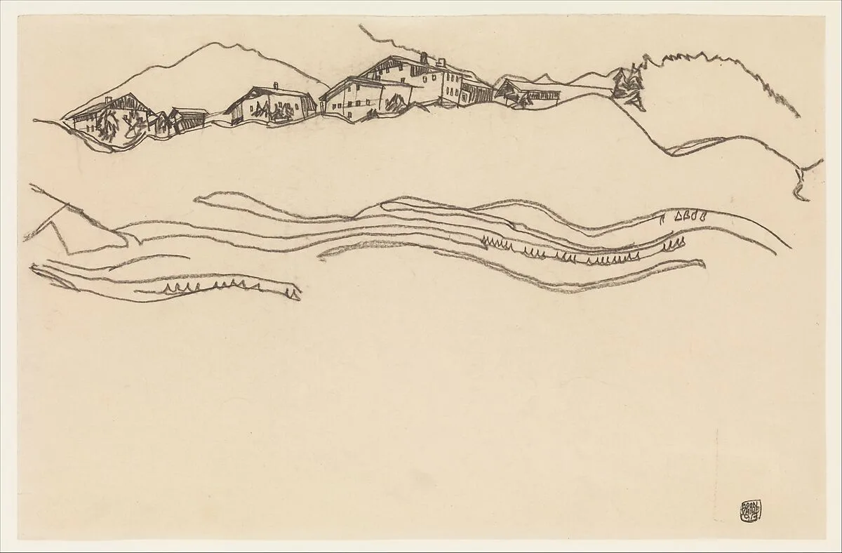 Landscape with Houses — Egon Schiele