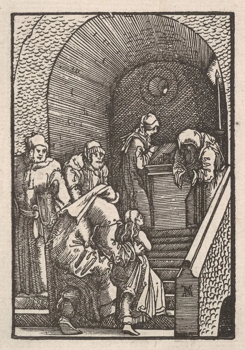The Virgin Entering the Temple, from The Fall and Salvation of Mankind Through the Life and Passion of Christ — Albrecht Altdorfer