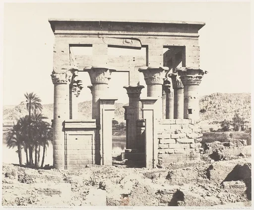 Ile de Fîleh (Philæ), Édifice de l'Est - Façade Occidentale - Vue du Point E