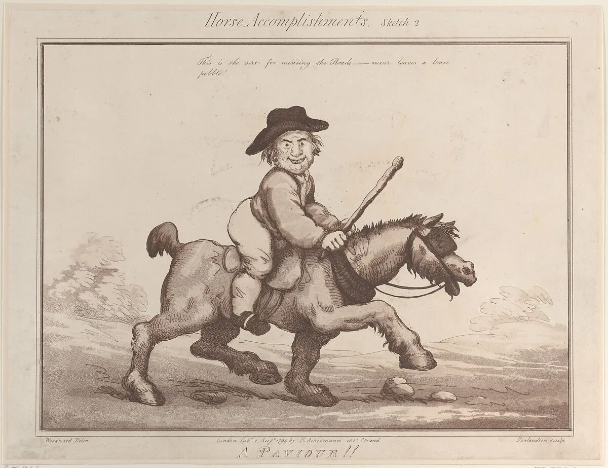 Horse Accomplishments, Sketch 2: A Paviour !! — George Murgatroyd Woodward|Rudolph Ackermann, London|Thomas Rowlandson