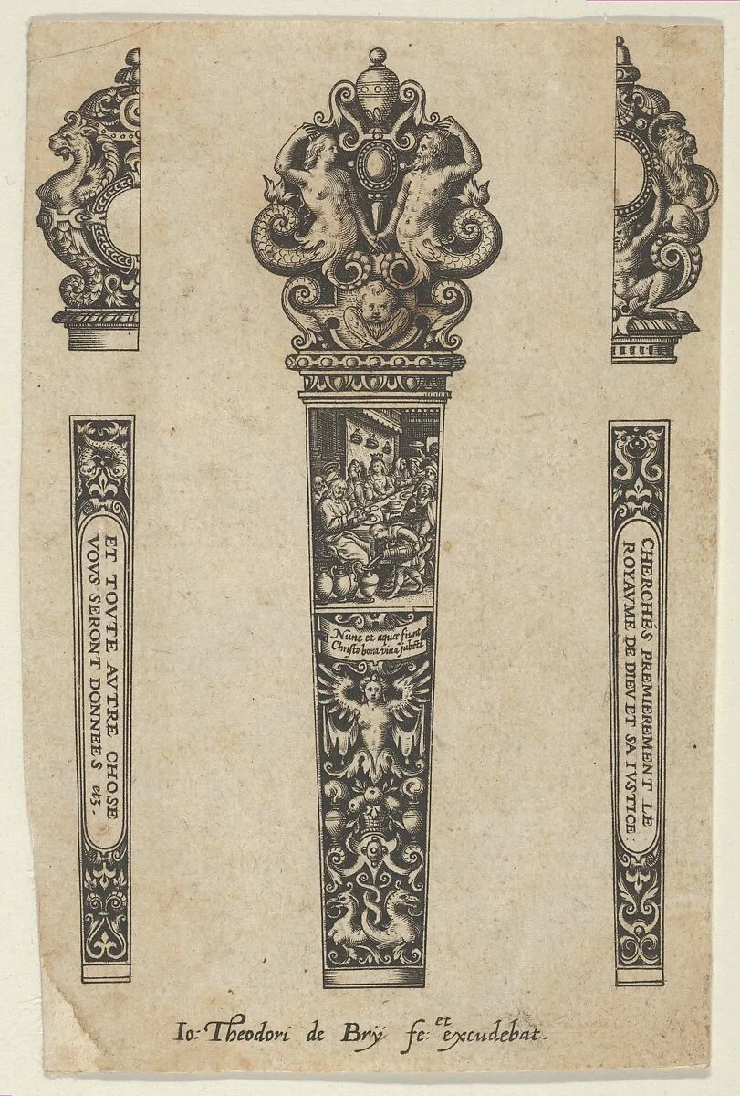 Design for a Knife Handle with the Marriage at Cana — Johann Theodor de Bry