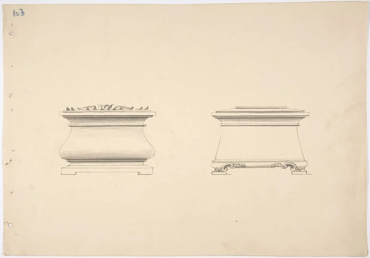 Design for Two Caskets — Anonymous, British, 19th century